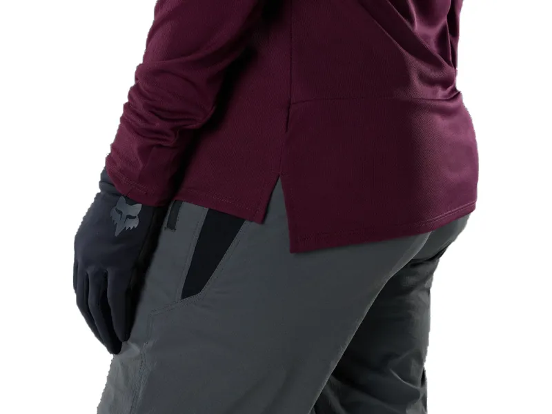 Fox Ranger Fox Head Long Sleeve Jersey Women's in Dark Maroon-5