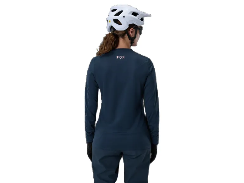 Fox Ranger Fox Head Womens Long Sleeve Jersey in Galaxy Blue-3