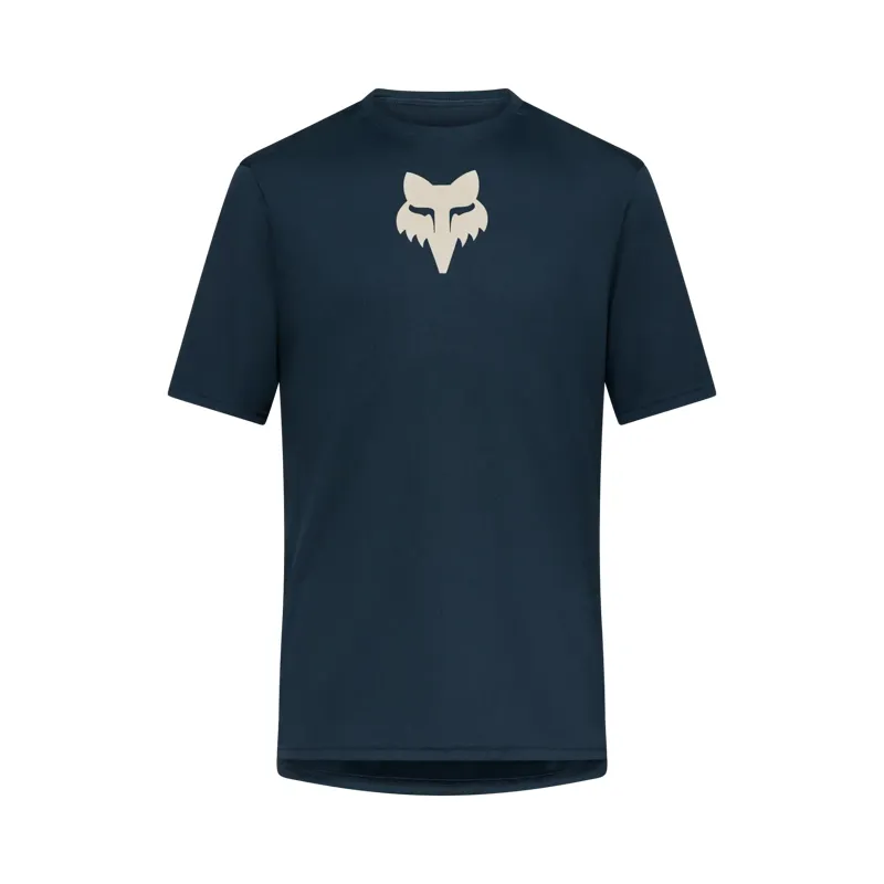 Fox Ranger Short Sleeve Fox Head Jersey in Blue
