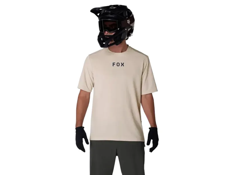 Fox Ranger Wordmark Short Sleeve Jersey in Chalk-4