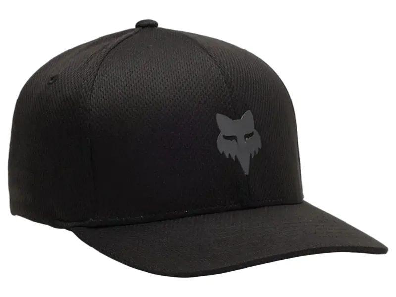 Fox Racing Fox Head Tech Flexfit Hat in Black/Charcoal Grey