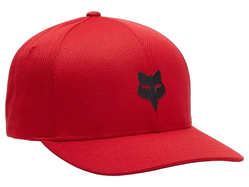 Fox Racing Fox Head Tech Flexfit Hat in Flame Red