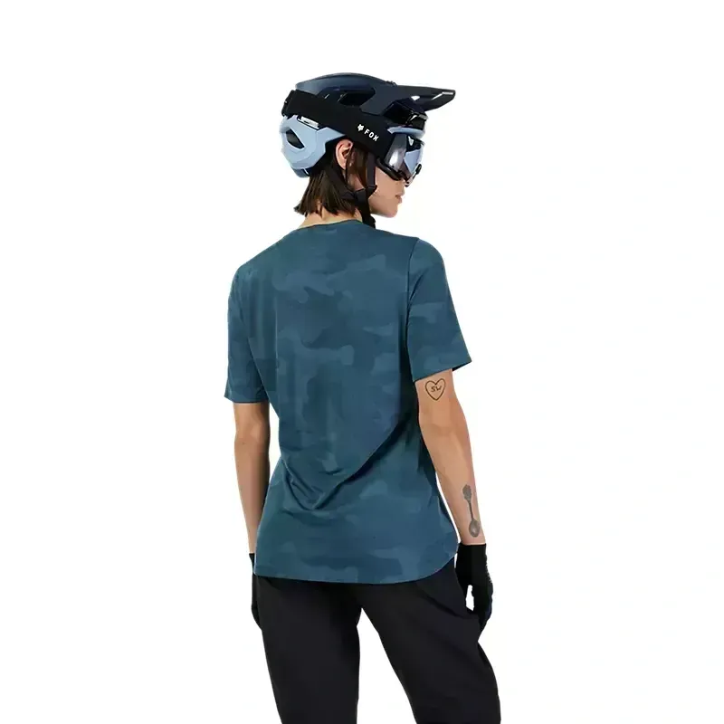 Fox Womens Ranger TruDri Short Sleeved Jersey in Dark Vintage-5