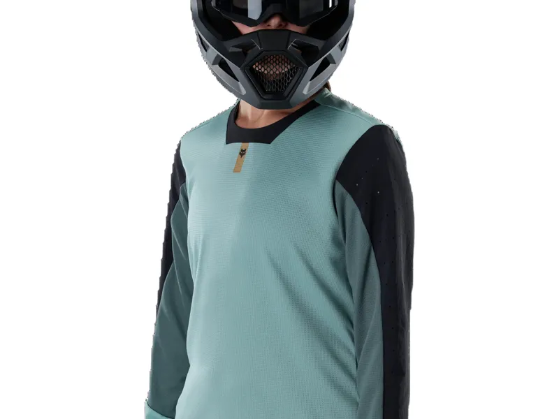 Fox Women's Defend Long Sleeve Jersey in Arctic Blue-4