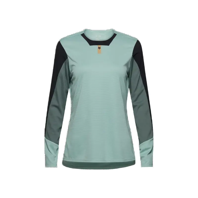 Balfes Bikes Fox Women's Defend Long Sleeve Jersey in Arctic Blue | Free postage over £30, £10 off first order, price match & 0% finance.