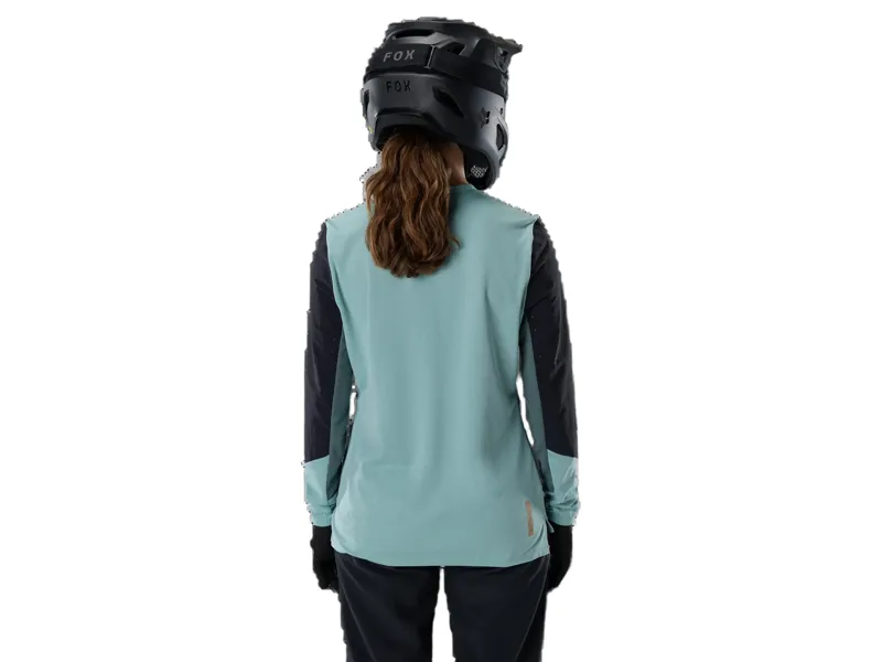 Fox Women's Defend Long Sleeve Jersey in Arctic Blue-3