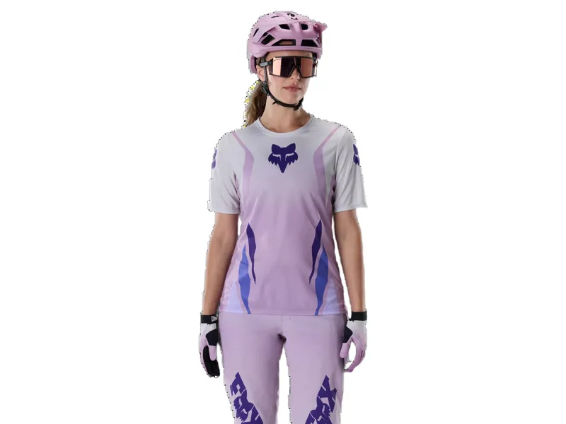 Fox Women's Ranger Foundry Short Sleeve Jersey in Lavender Drift-2