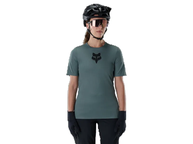 Fox Womens Ranger SS Jersey Fox Head in Sage-2