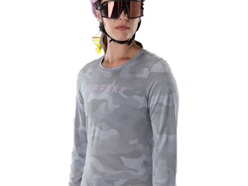 Fox Womens Ranger TruDri Long Sleeve Jersey in Pewter-4