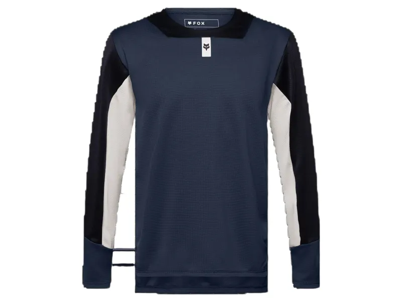 Fox Youth Defend Long Sleeve Jersey in Arctic Blue