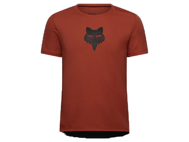Fox Youth Ranger SS Jersey Fox Head in Amber Scarlet