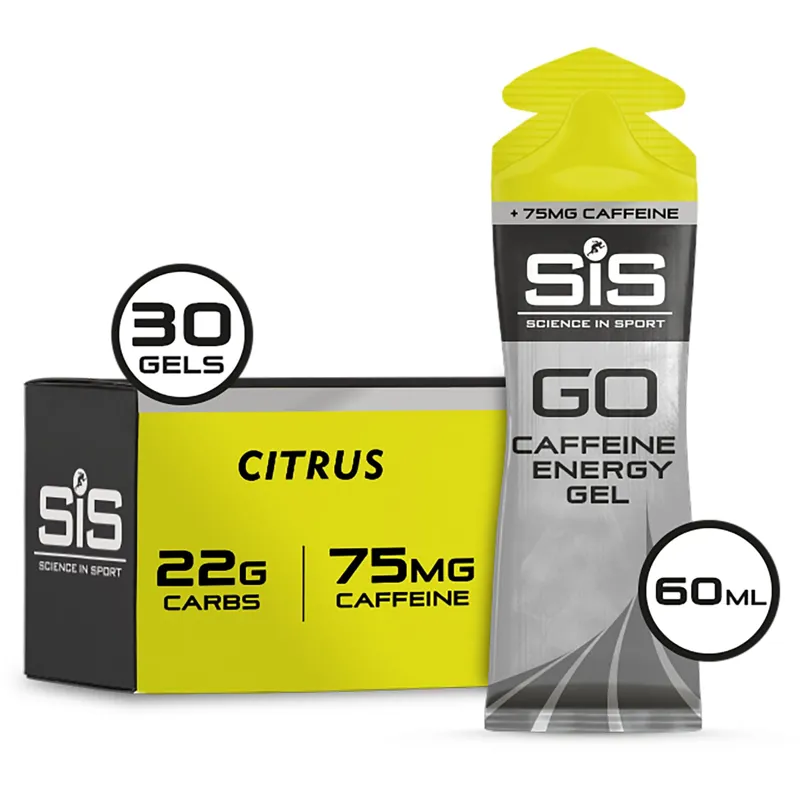 SIS GO Energy + Caffeine Gel 60ml tube in Citrus Box of 30 Gels