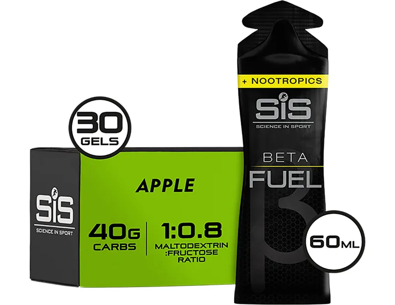 Balfes Bikes Science In Sport SIS BETA Gel with Nootropics. Apple 60ml box of 30 | Free postage over £30, £10 off first order, price match & 0% finance.