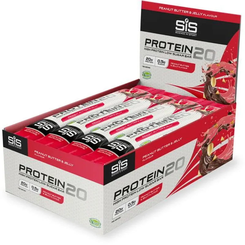 Science in Sport Protein 20 in Peanut Butter and Jelly - Box of 12 bars