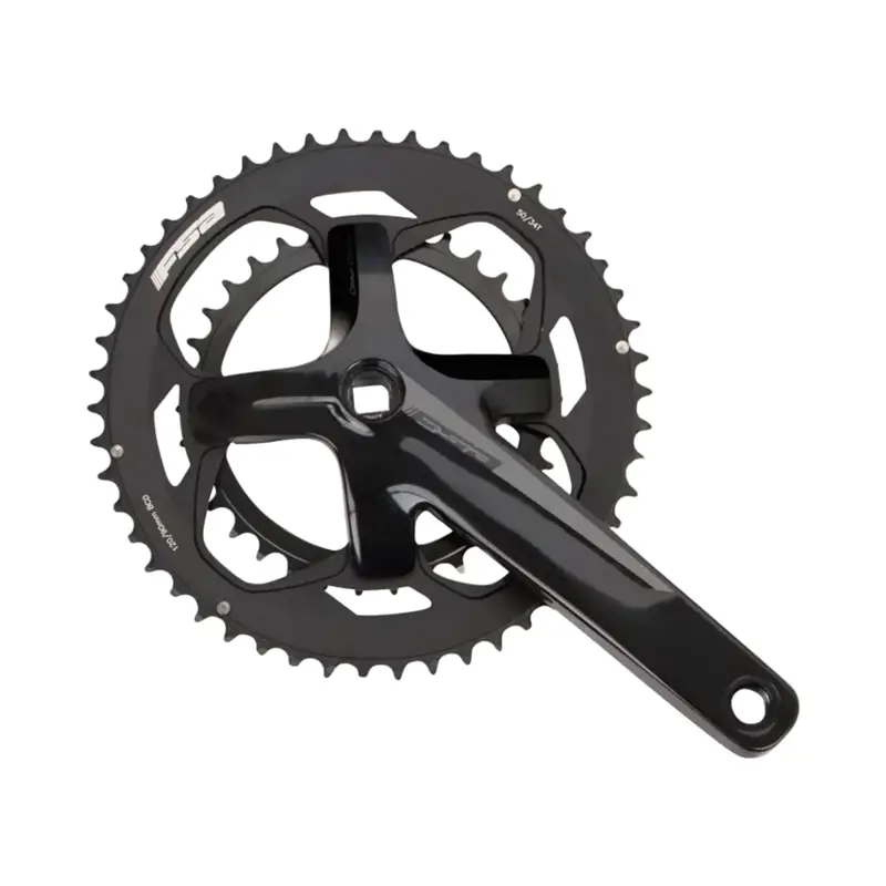 Balfes Bikes Fsa FSA Vero Pro JIS 2x11 Alloy Road Chainset 172.5mm 50/34T V21B in black | Free postage over £30, £10 off first order, price match & 0% finance.