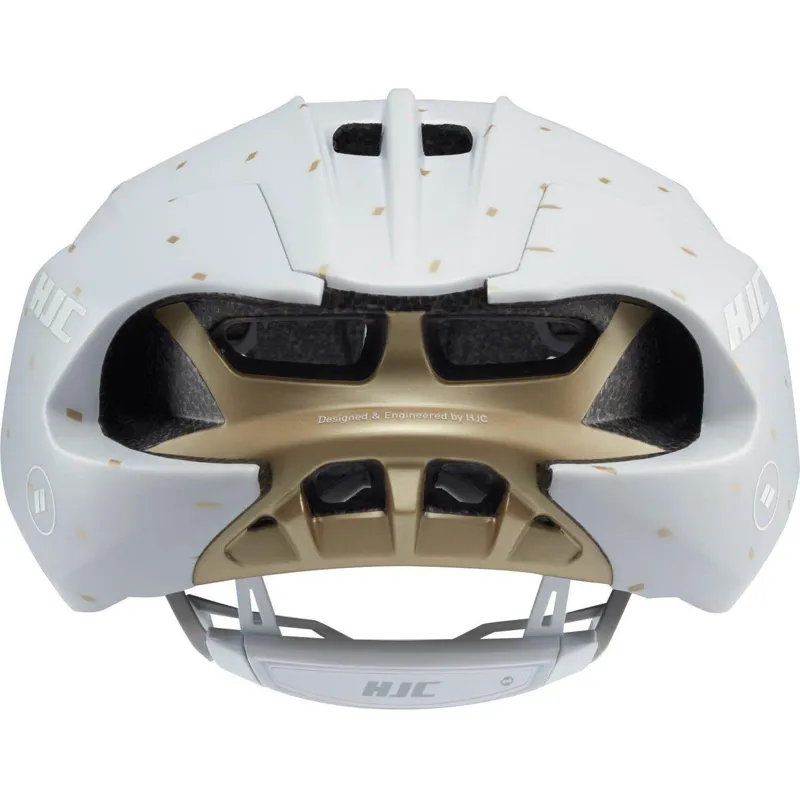 HJC Furion 2.0 Road Bike Helmet in Off White and Gold-4