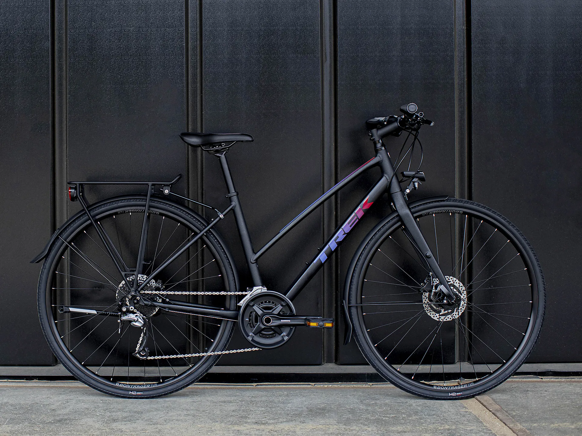 Trek FX Disc Equipped Womens Step Through Hybrid Bike 2021 in Black