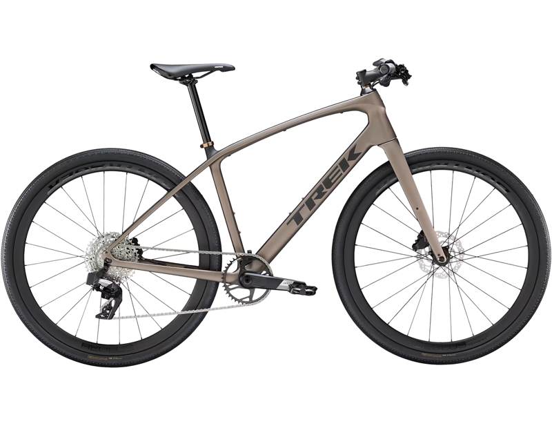 EX DISPLAY Trek FX Sport 6 Carbon Hybrid Bike Medium 2026 in Bronze Age/Deep Smoke