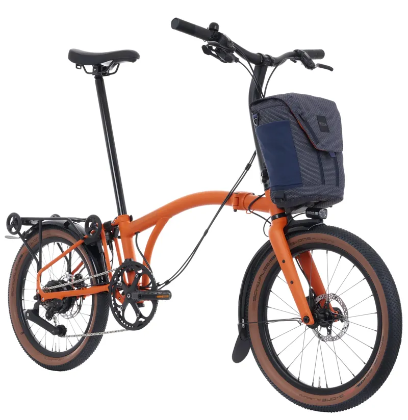 Brompton Electric G Line with Roller Frame 4 Speed Folding Bike 2026 in Adventure Orange-1