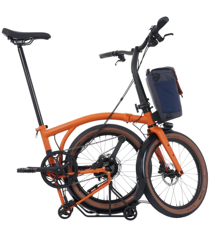 Brompton Electric G Line with Roller Frame 4 Speed Folding Bike 2026 in Adventure Orange-2