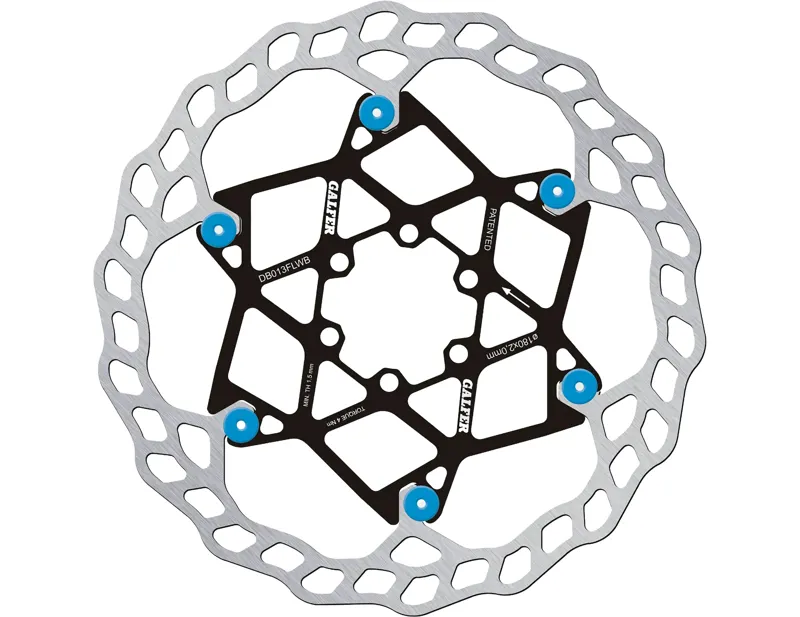 Balfes Bikes Galfer Wave 6-Bolt Floating Disc Rotor in Silver/Blue | Free postage over £30, £10 off first order, price match & 0% finance.