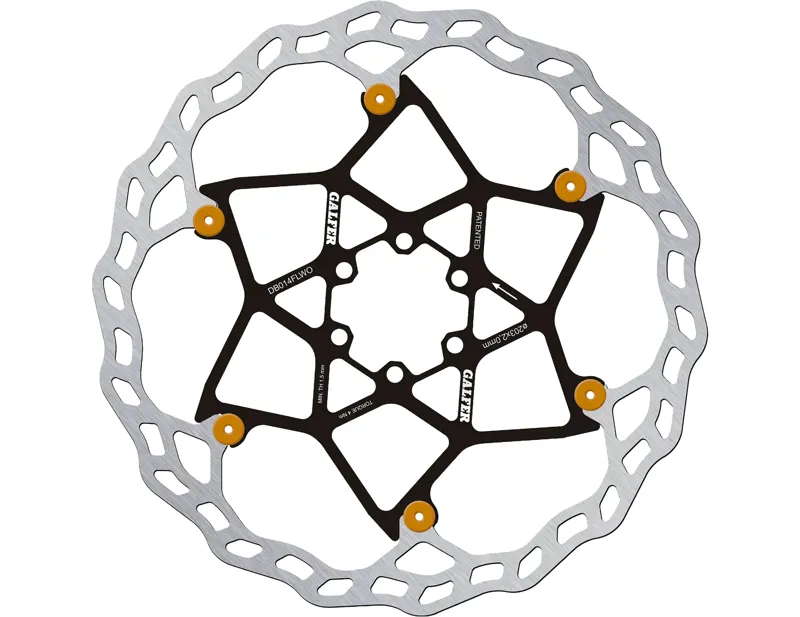 Balfes Bikes Galfer Wave 6-Bolt Floating Disc Rotor in Silver/Orange | Free postage over £30, £10 off first order, price match & 0% finance.