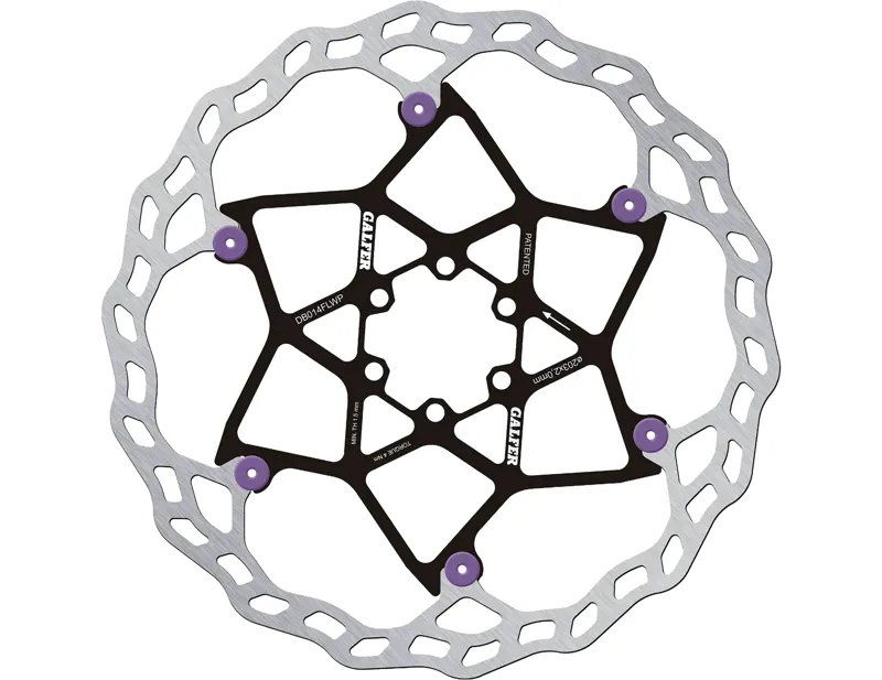 Balfes Bikes Galfer Wave 6-Bolt Floating Disc Rotor in Silver/Purple | Free postage over £30, £10 off first order, price match & 0% finance.