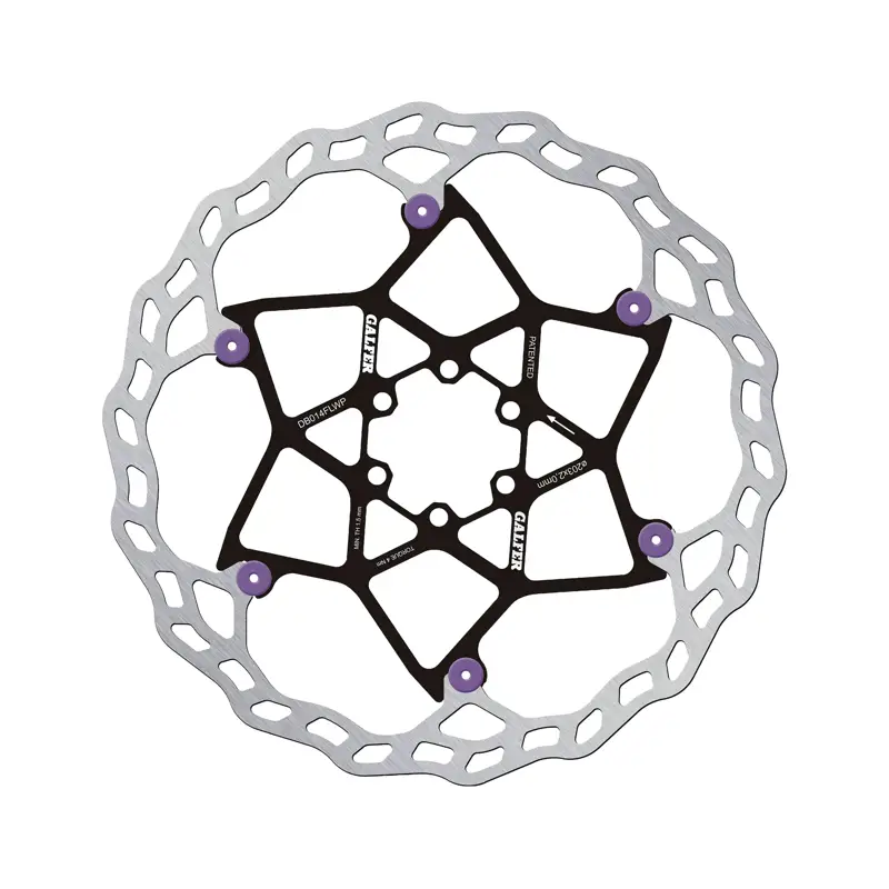 Balfes Bikes Galfer Wave 6-Bolt Floating Disc Rotor in Silver/Purple | Free postage over £30, £10 off first order, price match & 0% finance.