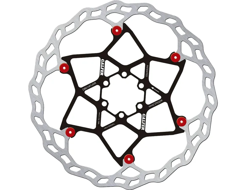 Balfes Bikes Galfer Wave 6-Bolt Floating Disc Rotor in Silver/Red | Free postage over £30, £10 off first order, price match & 0% finance.