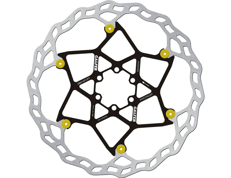 Balfes Bikes Galfer Wave 6-Bolt Floating Disc Rotor in Silver/Gold | Free postage over £30, £10 off first order, price match & 0% finance.