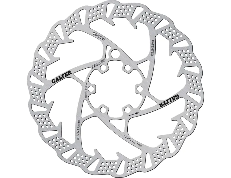 Balfes Bikes Galfer Shark 6-Bolt Disc Rotor in Silver | Free postage over £30, £10 off first order, price match & 0% finance.