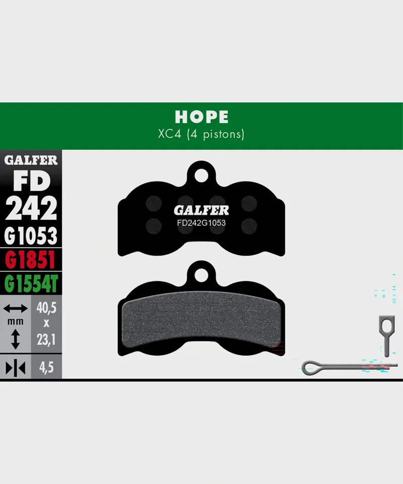 Galfer Standard Bike Disc Brake Pad Hope XC4 in black-1