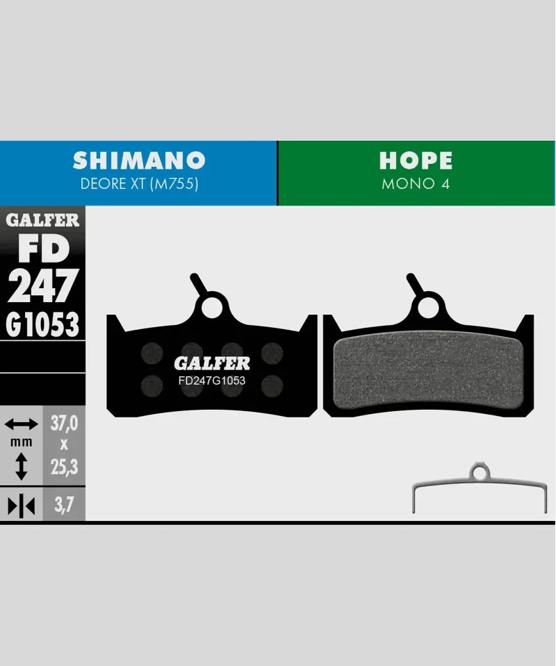 Galfer Standard Bike Disc Brake Pad Shimano Deore XT M755 Hope Mono 4-1