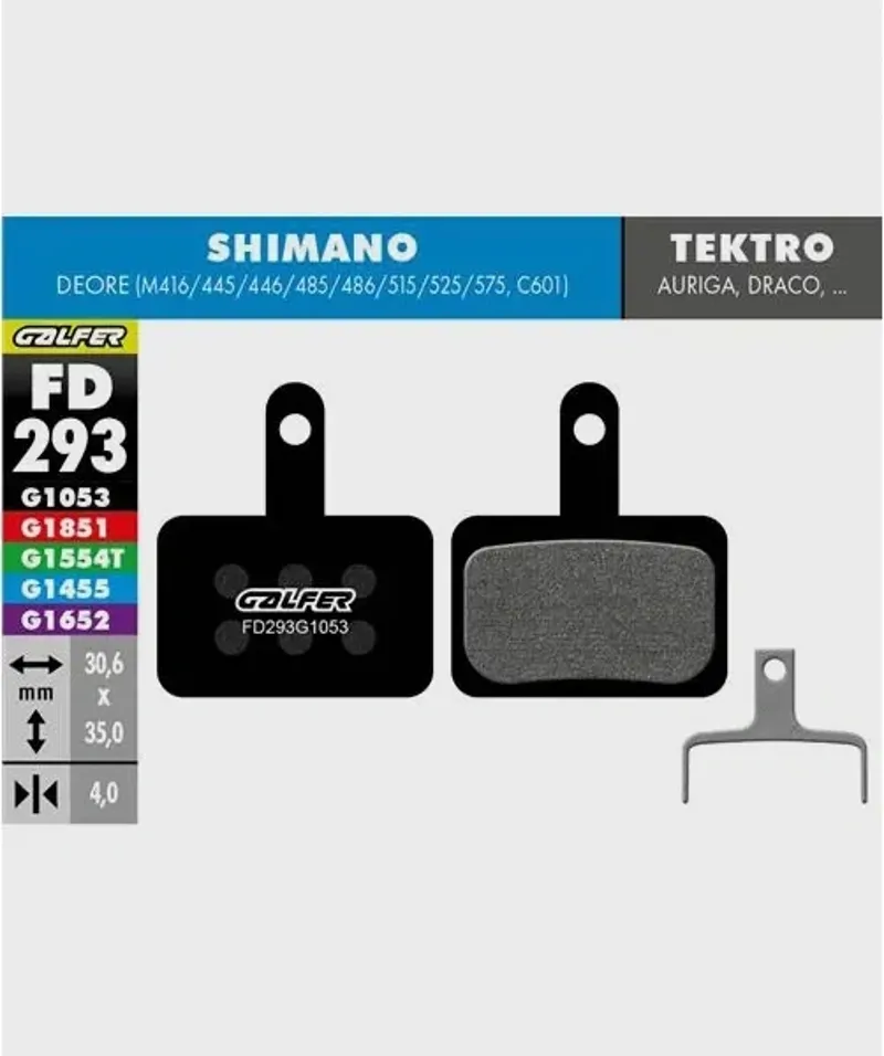 STANDARD BIKE DISC BRAKE PAD SHIMANO DEORE TEKTRO AURIGA DRACO-1