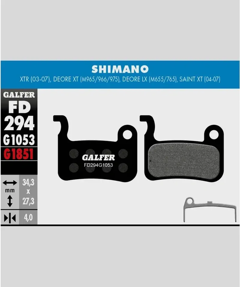 STANDARD BIKE DISC BRAKE PAD SHIMANO DEORE XT - LX (pre 07)-1