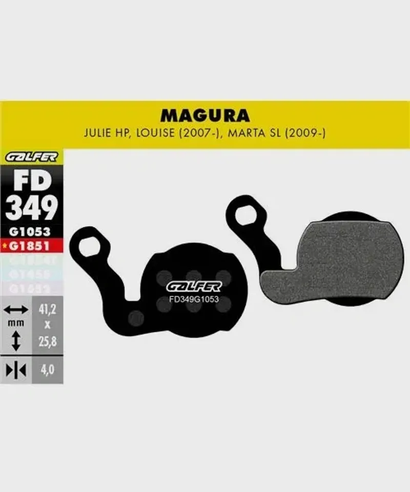 STANDARD BIKE DISC BRAKE PAD MAGURA JULIE HP - LOUISE-1