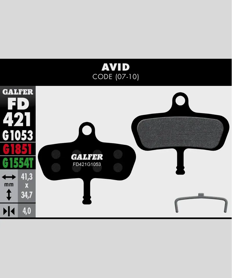 STANDARD BIKE DISC BRAKE PAD AVID CODE (07-10)-1