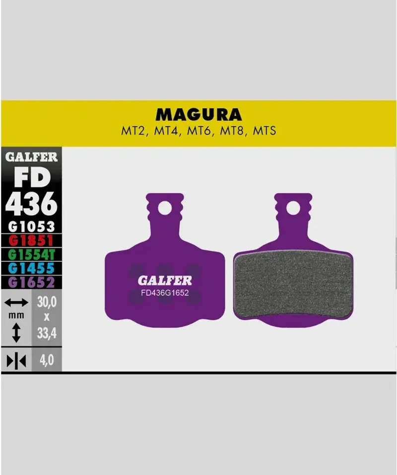 Galfer E-Bike Disc Brake Pad Magura MT2-4-6-8 in Purple-1