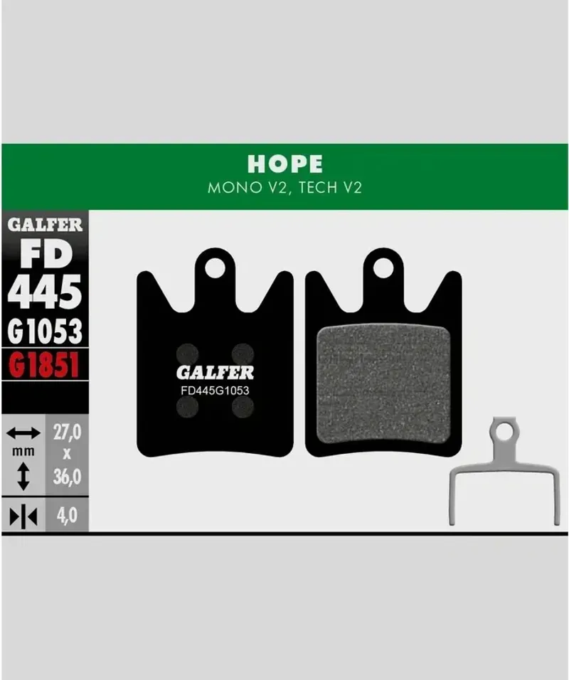 STANDARD BIKE DISC BRAKE PAD HOPE MONO V2 - TECH V2-1