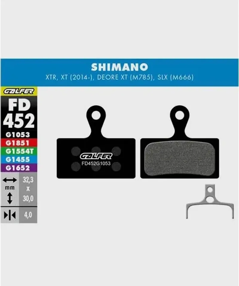 STANDARD BIKE DISC BRAKE PAD SHIMANO XTR XT M785 SLX-1