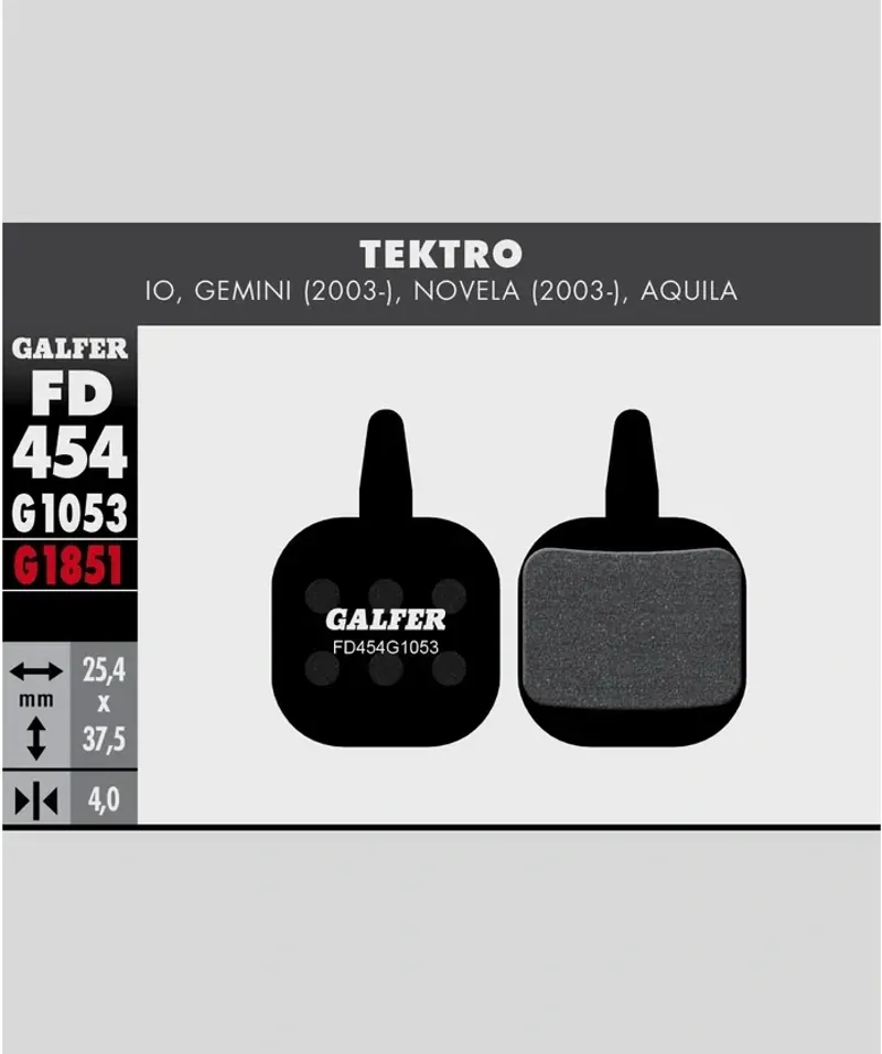 STANDARD BIKE DISC BRAKE PAD TEKTRO GEMINI NOVELA AQUILA-1