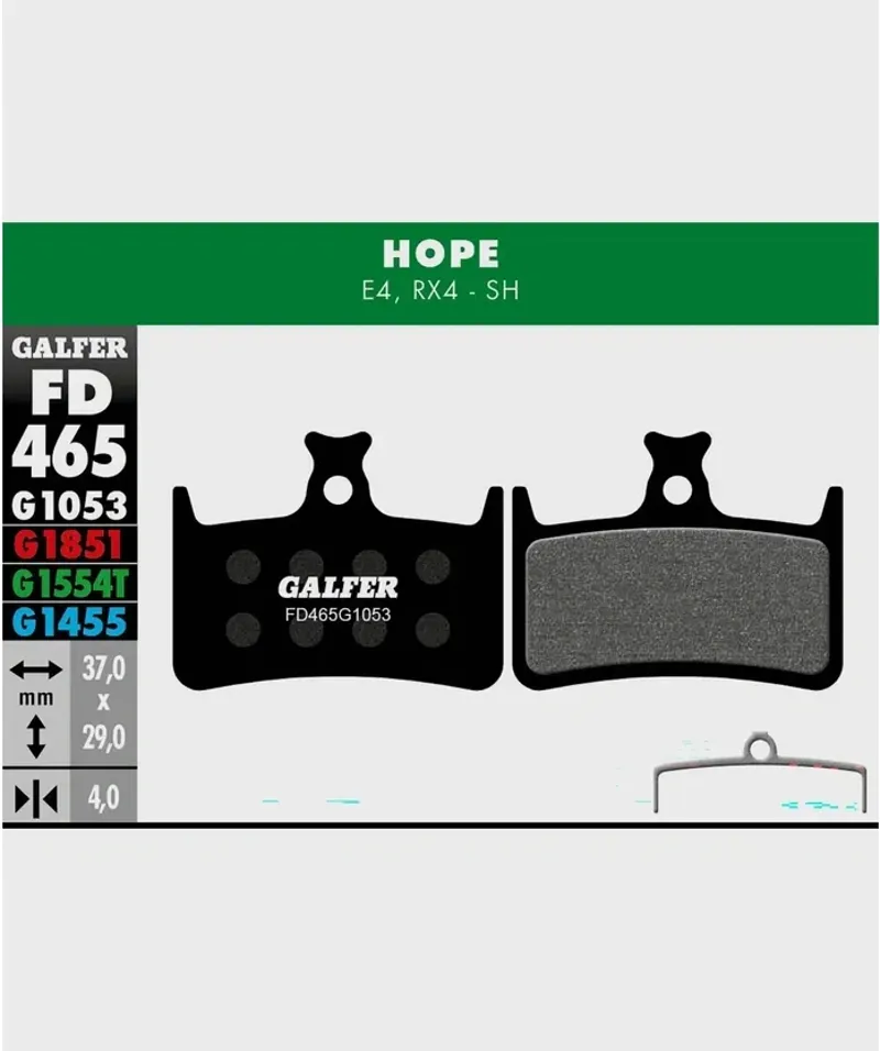 STANDARD BIKE DISC BRAKE PAD HOPE E4-1