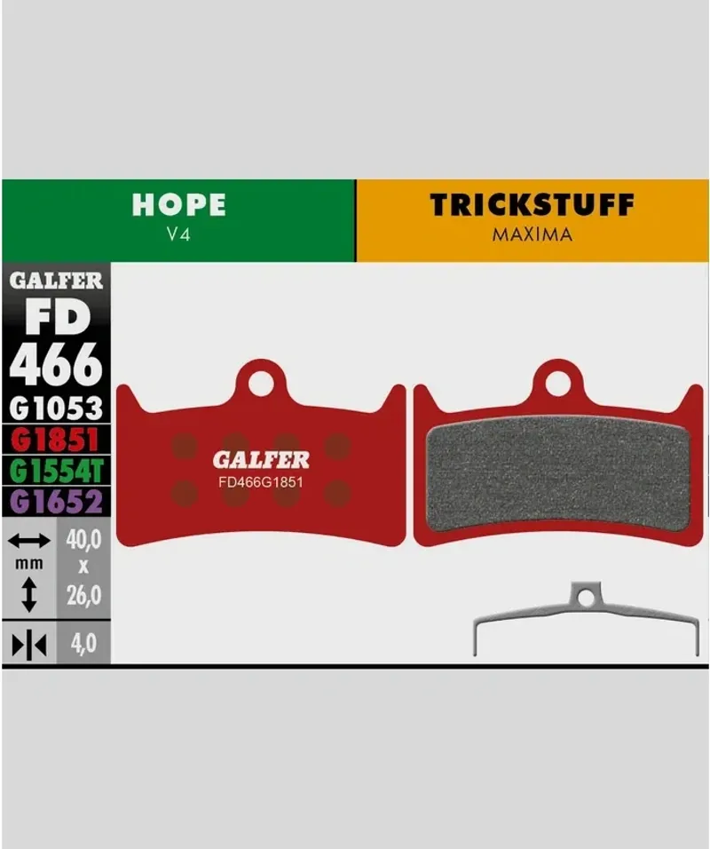 Galfer Advanced Bike Disc Brake Pad Hope V4 Trickstuff Maxima-1