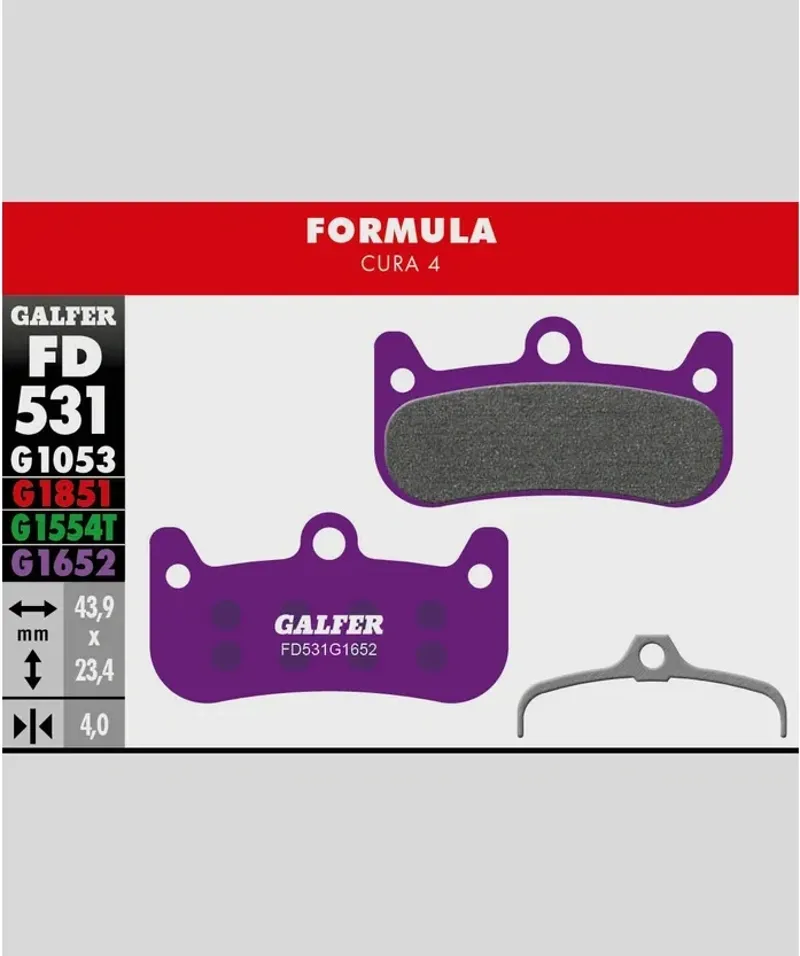 Galfer E-Bike Disc Brake Pad Formula Cura 4 in Purple-1