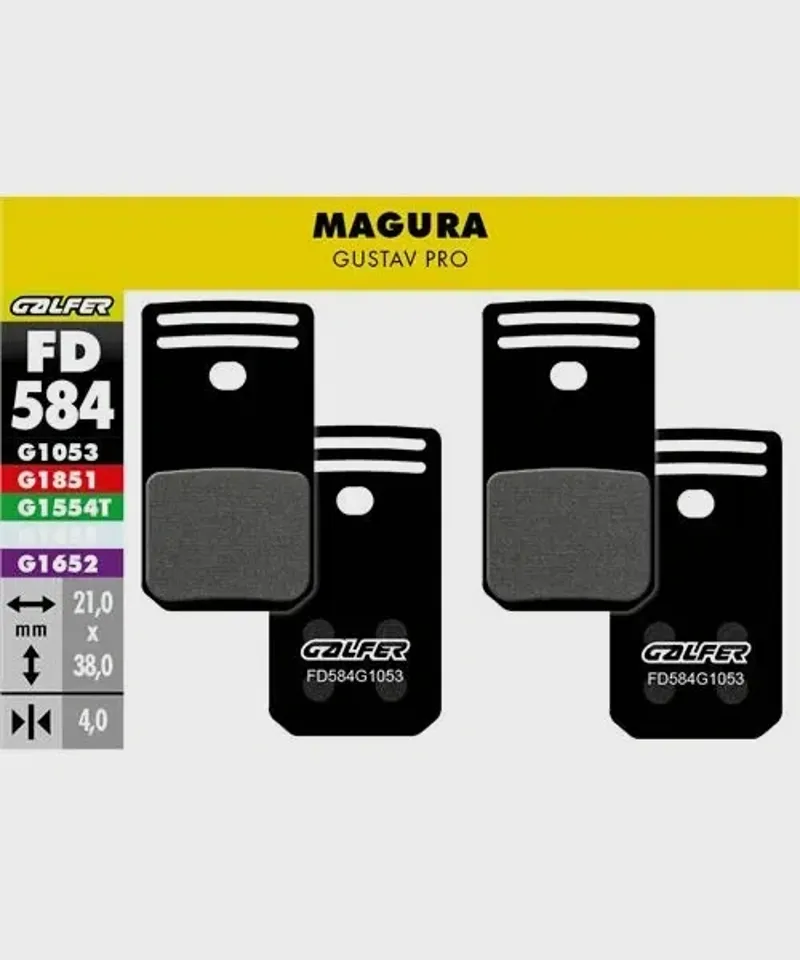 Galfer Performance Bike Disc Brake Pad Magura Gustav Pro in black-1