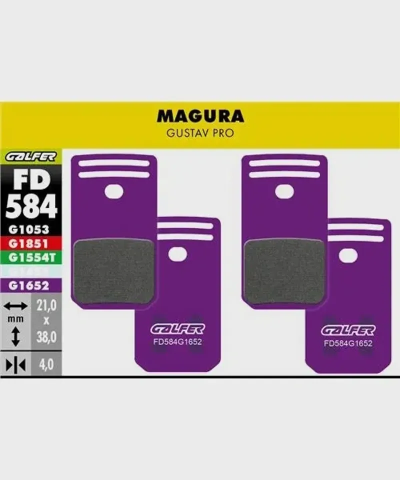 Galfer E-Bike Disc Brake Pad Gustav Pro in Purple-1