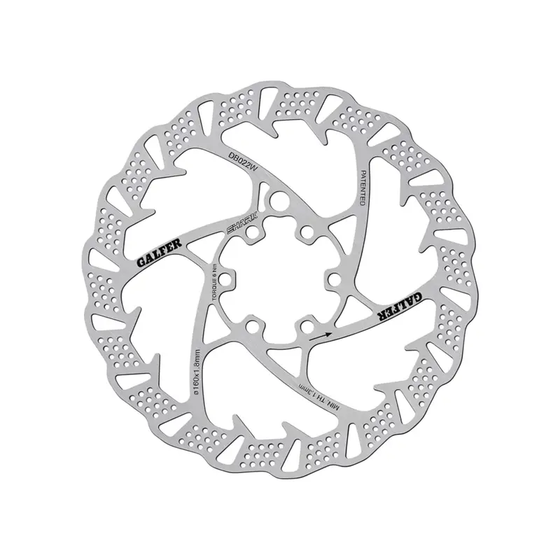 Balfes Bikes Galfer Shark 6 Bolt Disc Rotor 160mm x 1.8mm in Silver | Free postage over £30, £10 off first order, price match & 0% finance.