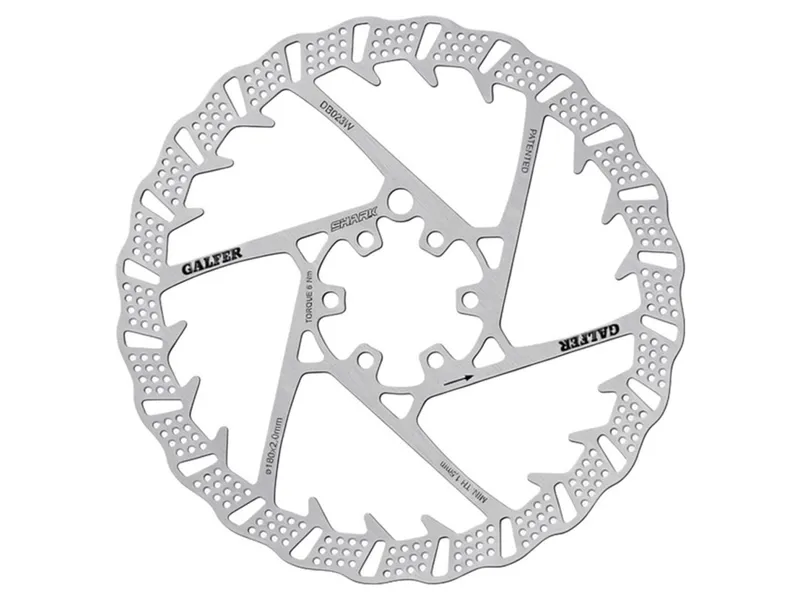 Galfer Shark 6 Bolt Disc Rotor 180mm x 2.0mm in Silver