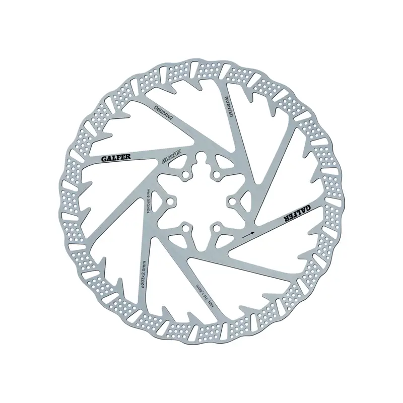 Balfes Bikes Galfer Shark 6 Bolt Disc Rotor 203mm x 2.0mm in Silver | Free postage over £30, £10 off first order, price match & 0% finance.