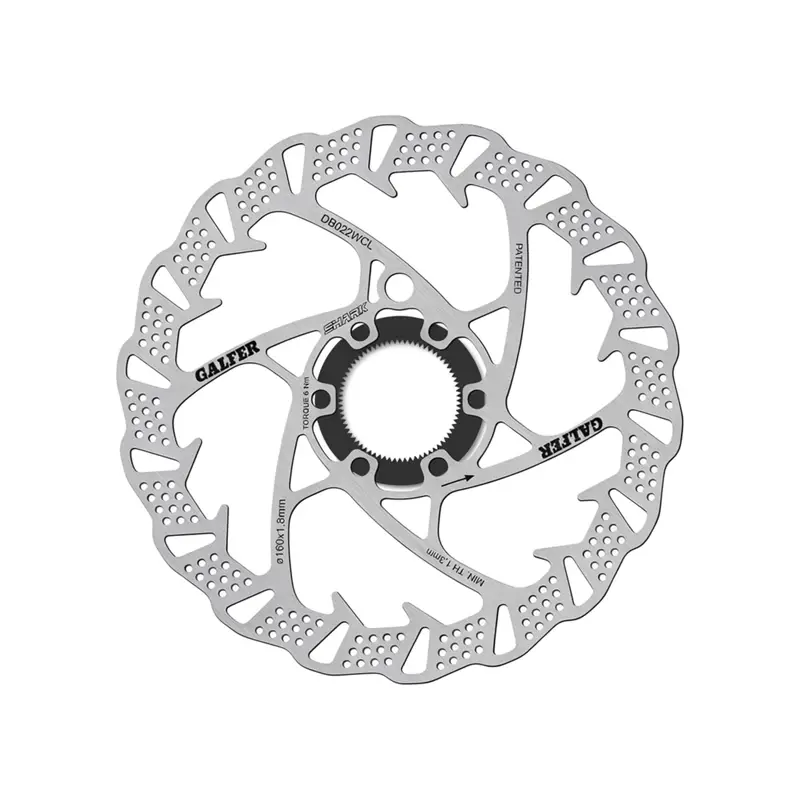 Balfes Bikes Galfer Shark Centerlock Disc Rotor 160x1.8mm in Silver | Free postage over £30, £10 off first order, price match & 0% finance.